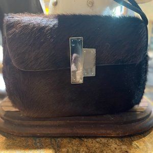 Kenall Excellent Condition Lesetta Clutch Wristlet Leather Fur High Quality
